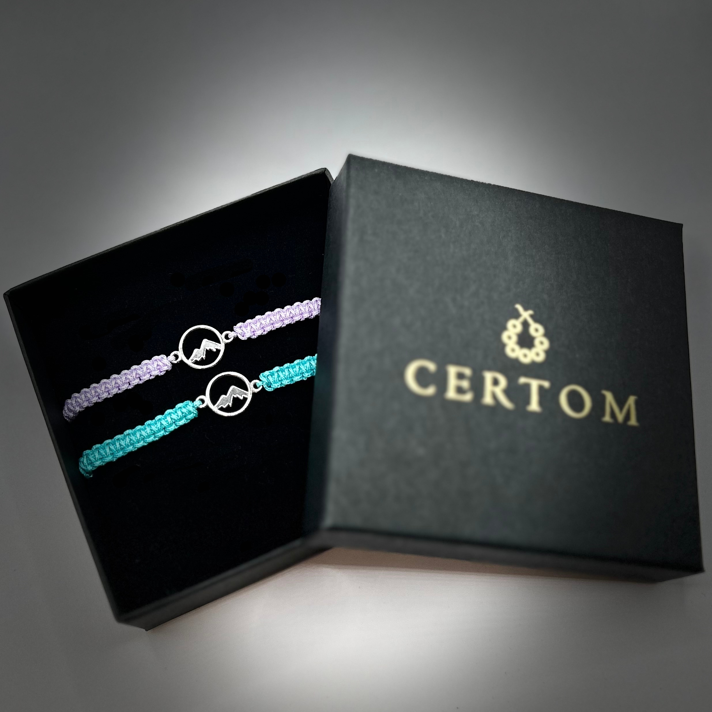 Macramé párové náramky - hory